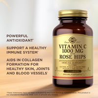 Thumbnail for Solgar Vitamin C 1000 mg with Rose Hips - 100 Tablets - Antioxidant & Immune Support - Non-GMO, Vegan, Gluten Free, Dairy Free, Kosher - 100 Servings