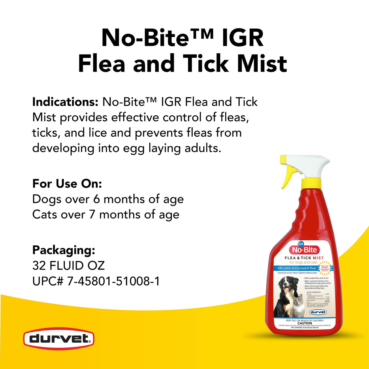 Durvet No-Bite IGR Mist, Quart