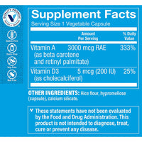Thumbnail for The Vitamin Shoppe Vitamin A & D Non-Oily - Immune & Vision Support | Antioxidant Formula | 100 Capsules | Once Daily