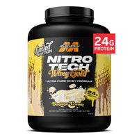 Thumbnail for MuscleTech Whey Protein Powder (Banana Cream, 5LB) - Nitro-Tech Whey Protein Isolate Smoothie Mix for Lean Muscle & Fast Recovery - 24g of Whey Gold Protein for Women & Men - Gluten-Free