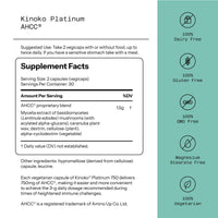 Thumbnail for Quality of Life Premium Kinoko Platinum AHCC Herbal Supplement, 750mg per Capsule, for Immune Support, Liver Function, Maintains Natural Killer Cell Activity, Pack of 1, 60 Veggie Capsules