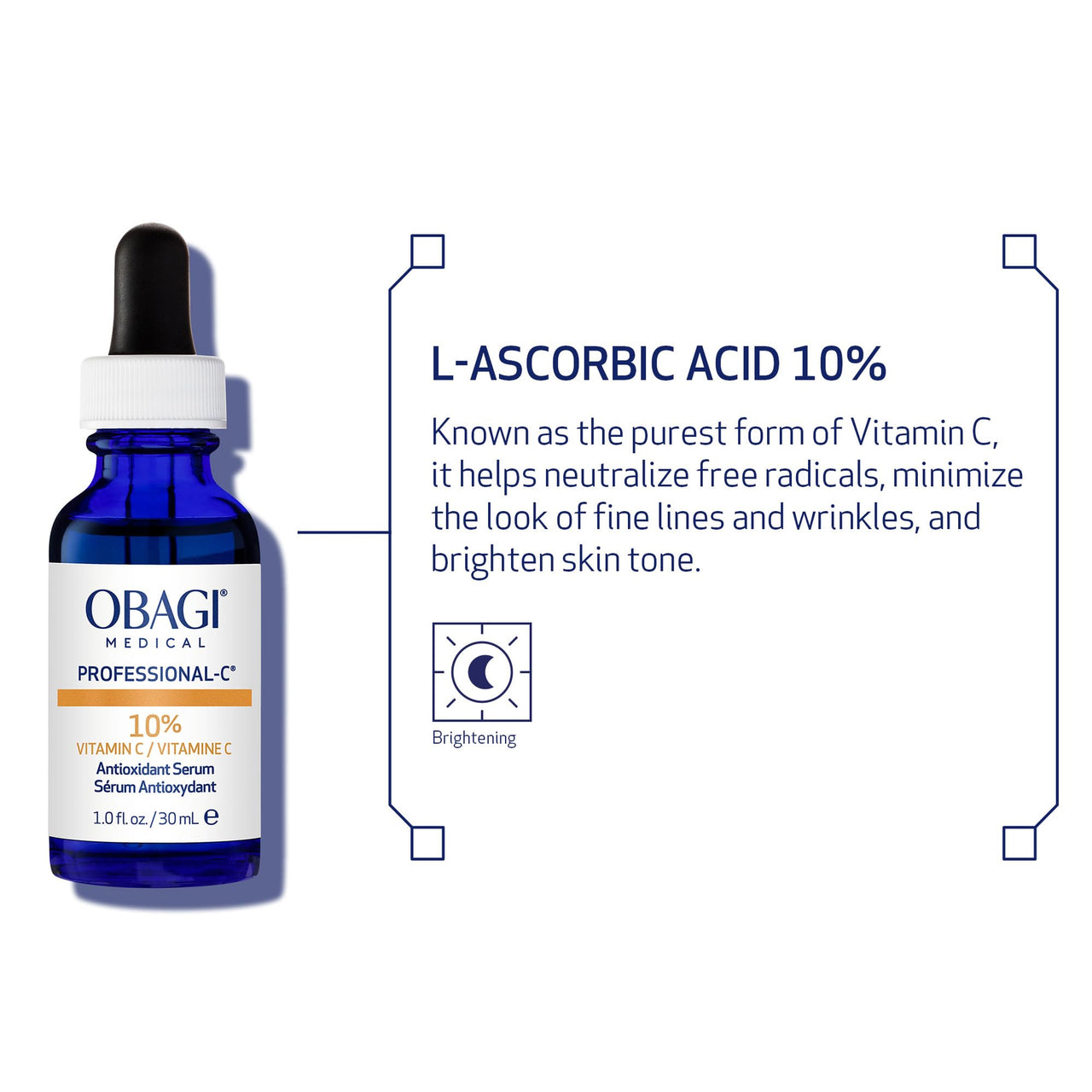 Obagi Professional-C 10% Vitamin C Serum – Helps Brighten Skin Tone and Minimize the Appearance of Fine Lines & Wrinkles s – Safe for Sensitive Skin – 1 oz