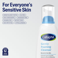 Thumbnail for Cetaphil Oil Free Gentle Foaming Cleanser For Dry to Normal, Sensitive Skin, 8oz Pack of 2, Made with Glycerin and Vitamins B5 and E, Dermatologist Tested, Hypoallergenic, Soap Free, Fragrance Free