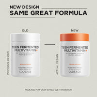Thumbnail for Codeage Teen Multivitamin Supplement – Daily Vitamins and Minerals for Teen Boys and Girls – Organic Whole Food Formula with Omega-3 and Vitamins A to K - 2 Pack