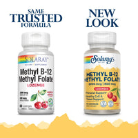 Thumbnail for SOLARAY B-12 + Methyl Folate Lozenges | 60 Count