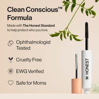 Thumbnail for Honest Beauty 2-in-1 Extreme Length Clean Mascara, Lash Primer, Lengthening, Volumizing, Cruelty-Free, Safe for Sensitive Eyes, Black, .27 fl oz