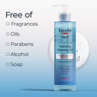 Thumbnail for Eucerin Face Gentle Cleansing Hydrating Cleansing Gel, Daily Face Wash and Makeup Remover with Hyaluronic Acid, 13.5 Fl Oz Bottle