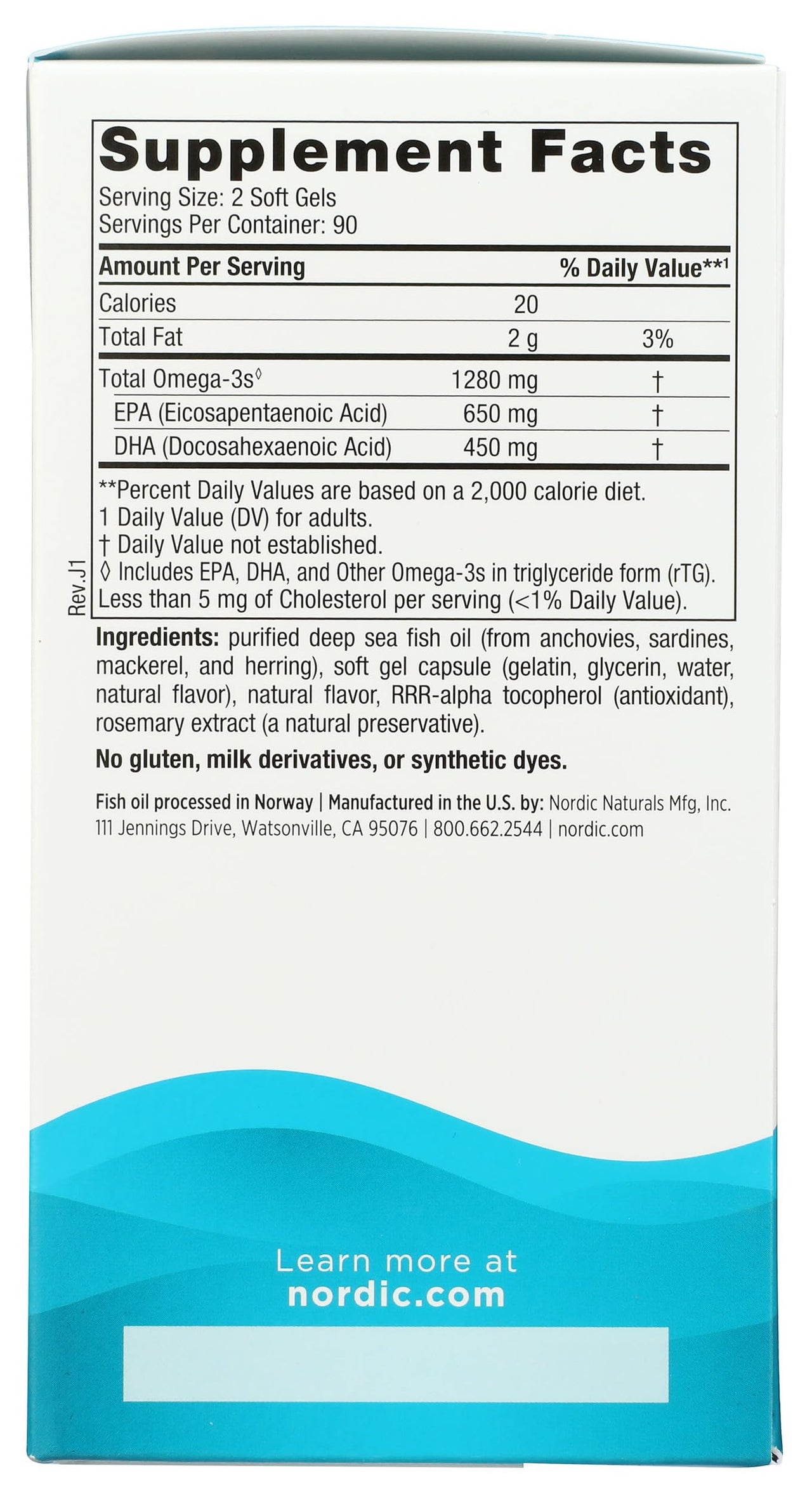 Nordic Naturals Ultimate Omega 1280 MG, 180 CT