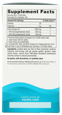 Thumbnail for Nordic Naturals Ultimate Omega 1280 MG, 180 CT