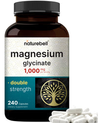 Thumbnail for NatureBell Magnesium Glycinate 1,000mg, 240 Capsules | 500mg per Capsule | 100% Chelated & Purified | Sleep, Muscle & Nerve Support | Non-GMO, Gluten-Free