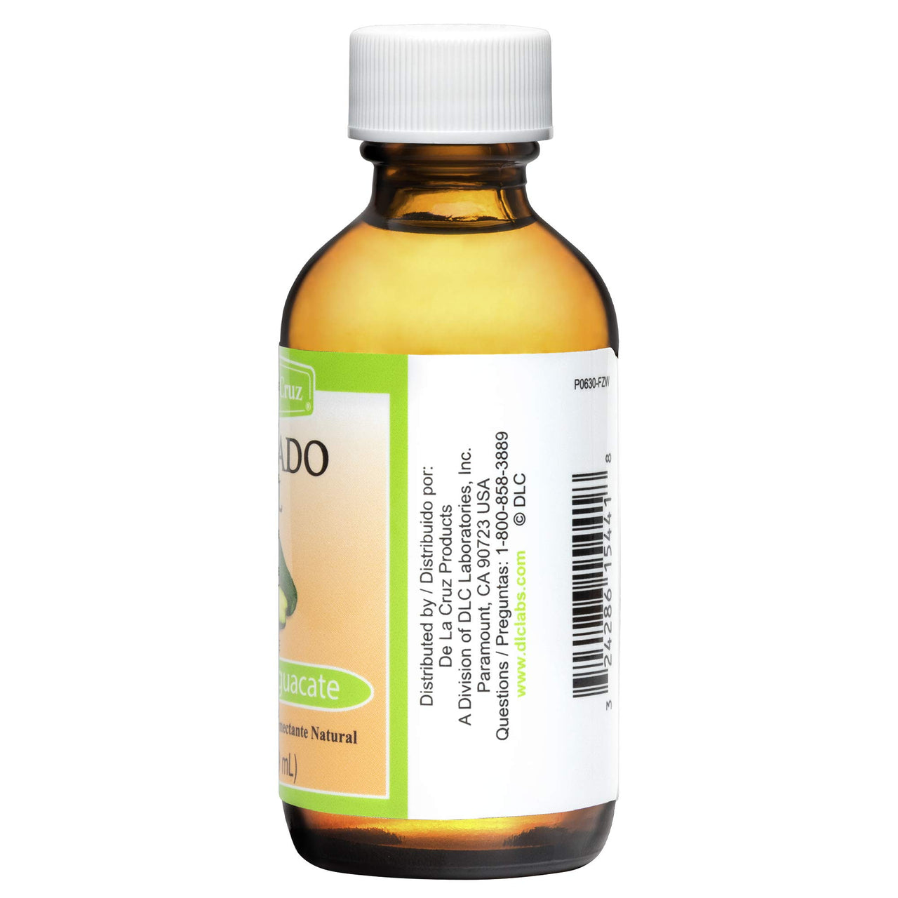 De La Cruz Avocado Oil - Expeller Pressed Pure 100% Avocado Oil for Hair and Body - Lightweight Body Oil for Dry Skin - 2 FL. OZ. (6 Bottles)