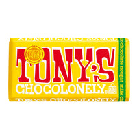 Thumbnail for Tony’s Chocolonely Belgian Milk Chocolate Honey Almond Nougat Candy Bar for Snacks, Chocolate Bar for Party Favors, Gifts, or Gift Basket, 32% Cacao, Made From Quality Fairtrade Cocoa, 6.35 Oz