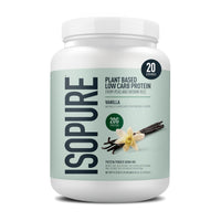Thumbnail for Isopure Plant-Based Protein Powder, Lactose Free, Gluten Free, With Iron, Vanilla, 20g Plant Protein Per Serving, 1.23 Lbs, 20 Servings