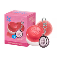 Thumbnail for fwee Blurry Pudding Pot + Keychain SET | Airbrushed Blush & Lip, Buildable Pigment, Long-lasting, Lightweight, Easy to Blend, Natural Soft Matte Finish Makeup – Seventeen (Sunny Coral) | 0.17 oz