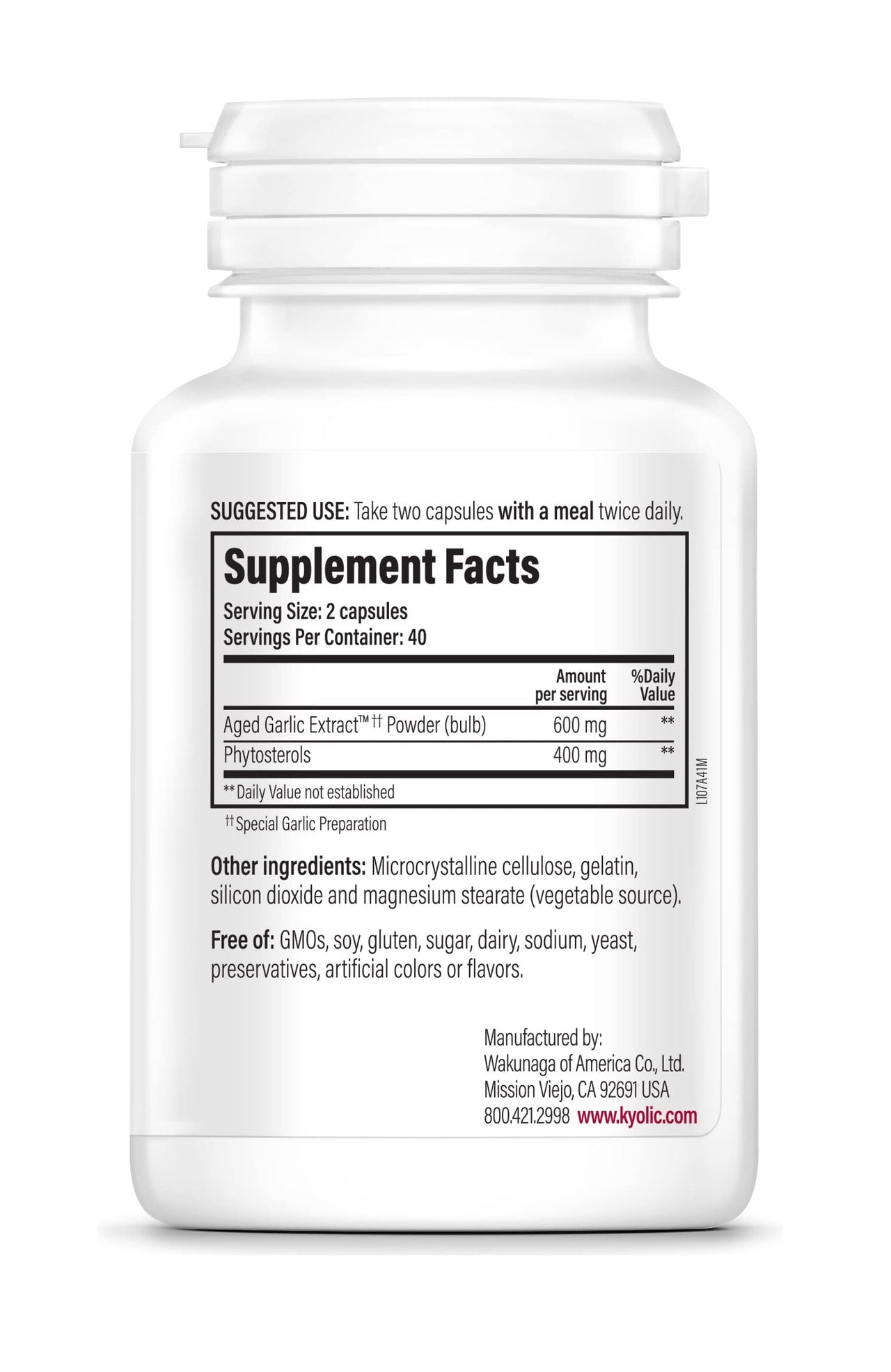 Kyolic Aged Garlic Extract Formula 107, 80 Capsules