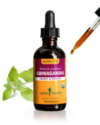 Thumbnail for Herb Pharm Ashwagandha, Alcohol Free: Liquid Extract, USDA Organic | Traditional Stress Support Supplement, Ashwagandha Root Glycerite, Tasty Adaptogen Extract for Adults | Up to 6 Week Supply, 2 oz*