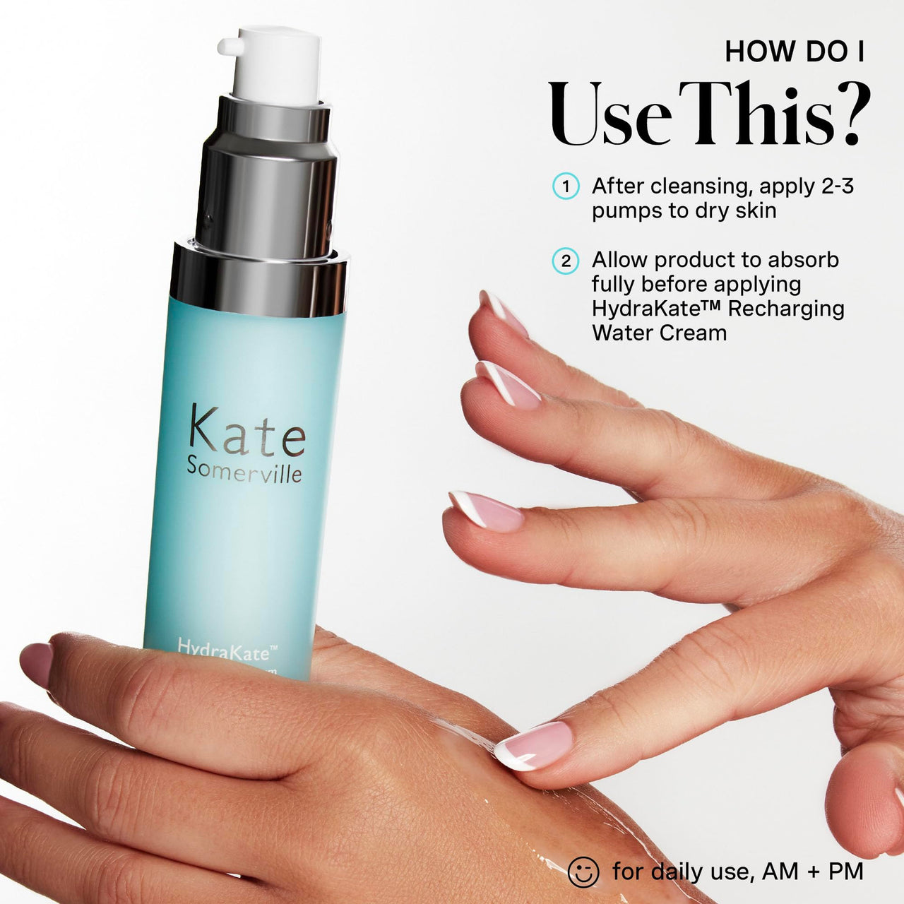 Kate Somerville HydraKate Recharging Hydration Serum – Skin-Quenching Dual-Weight Serum with Hyaluronic Acid for Hydrating, 1 Fl Oz
