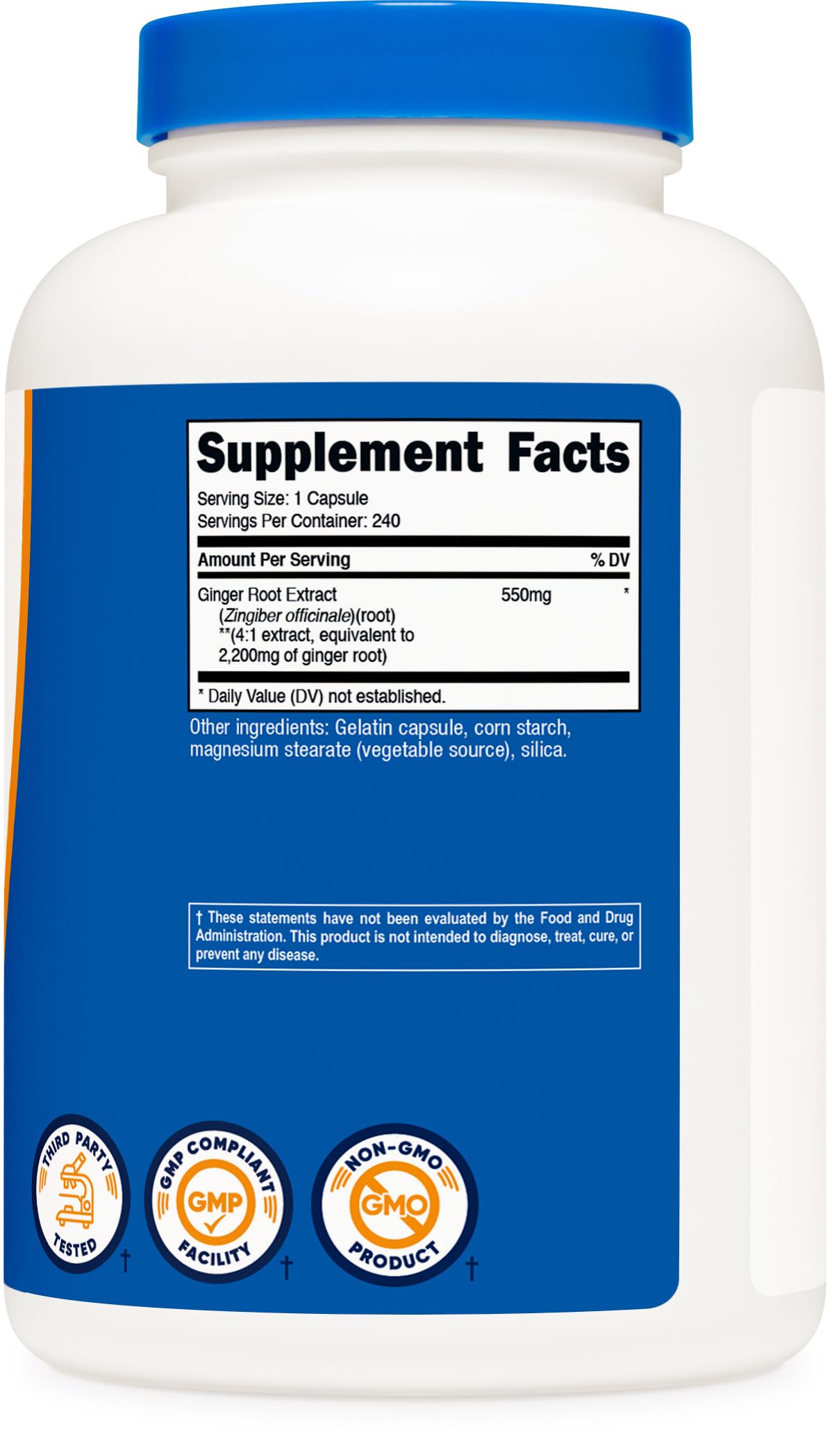 Nutricost Ginger Root Extract 240 Capsules for 240 Servings Per Bottle - Gluten Free, Non-GMO
