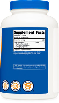 Thumbnail for Nutricost Ginger Root Extract 240 Capsules for 240 Servings Per Bottle - Gluten Free, Non-GMO