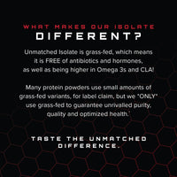 Thumbnail for Unmatched Isolate Grass Fed Whey Protein | Muscle Build & Recovery | Gluten & Lactose Free | Natural Flavors & Sweeteners | 24g Protein | 29 Servings (Vanilla Milkshake)
