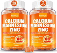 Thumbnail for Calcium 1200 mg with Vitamin D3 Gummies for Adults - Calcium Citrate with Vitamin D3 K2, Magnesium, Zinc, Boron, Copper and Ashwagandha - Extra Absorption Calcium Supplement for Women Men