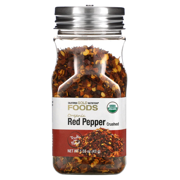 Image 1 of California Gold Nutrition Foods, Organic Crushed Red Pepper, 1.55 oz (43 g)