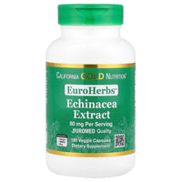 Thumbnail for California Gold Nutrition EuroHerbs™, Echinacea Herb Extract, Euromed Quality, 80 mg, 180 Veggie Capsules