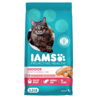 Thumbnail for IAMS Proactive Health Dry Cat Food, Indoor Weight and Hairball Care Cat Food Dry Recipe, with Salmon, 3.5 lb. Bag