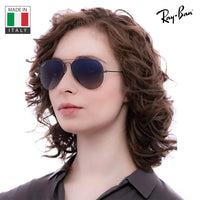 Thumbnail for Ray-Ban RB3025 Classic Gradient Polarized Aviator Shape Sunglasses With Eyewear Kit Bundle - Adjustable Nose Pads - Ideal Formal and Casual Wear Retro Sunglasses