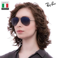 Thumbnail for Ray-Ban RB3025 AVIATOR CLASSIC POLARIZED Pilot Shaped Sunglasses for Men & Women – Includes Official Rayban Eyewear Kit – Ideal Formal & Casual Wear Sunglasses – Blue/Grey Lens