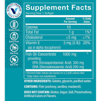 Thumbnail for The Vitamin Shoppe Brand Omega 3 Fish Oil 1000 mg Softgels, 300 mg EPA & 200 mg DHA, Unflavored Fish Oil Supplement for Men & Women, Gluten Free, Soy & Dairy Free, 240 Softgels