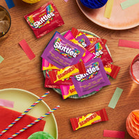 Thumbnail for SKITTLES Original, SKITTLES Wild Berry & STARBURST Original and STARBURST FaveReds Fun Size Chewy Candy Variety Bag, Party Size, 20.13 Oz Bulk Bag