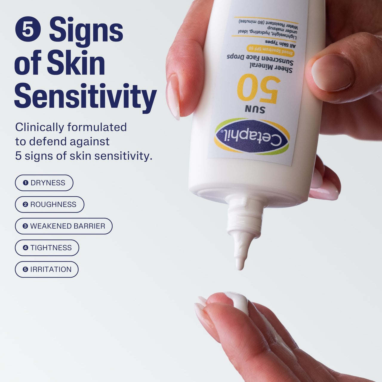 Cetaphil Sheer 100% Mineral Liquid Sunscreen for Face With Zinc Oxide Broad Spectrum SPF 50 Formulated for Sensitive Skin, Unscented, 1.7 Fl Oz
