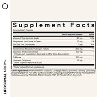 Thumbnail for Codeage Liposomal NRHM+ Supplement - NRH Hydrogen Malate 300 mg, Resveratrol, D-Ribose & Quercetin - Vitamin C, Magnesium & Zinc - Liposomal Delivery - Non-GMO - 60 Capsules