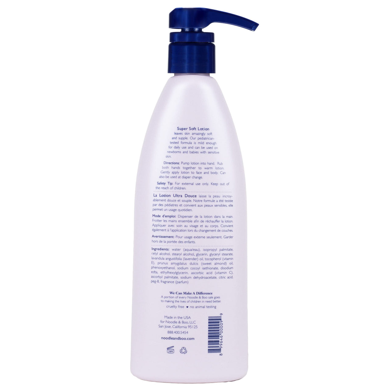 Noodle & Boo Lavender Super Soft Moisturizing Lotion for Daily Newborn And Baby Care, 16 fl. oz