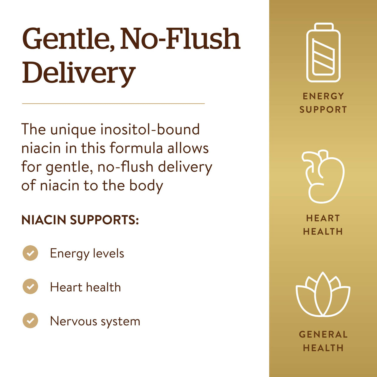 Solgar No-Flush Niacin 500 mg, 250 Vegetable Capsules - Supports Energy Metabolism - No-Flush Delivery - Vegan, Gluten Free, Dairy Free, Kosher - 250 Servings