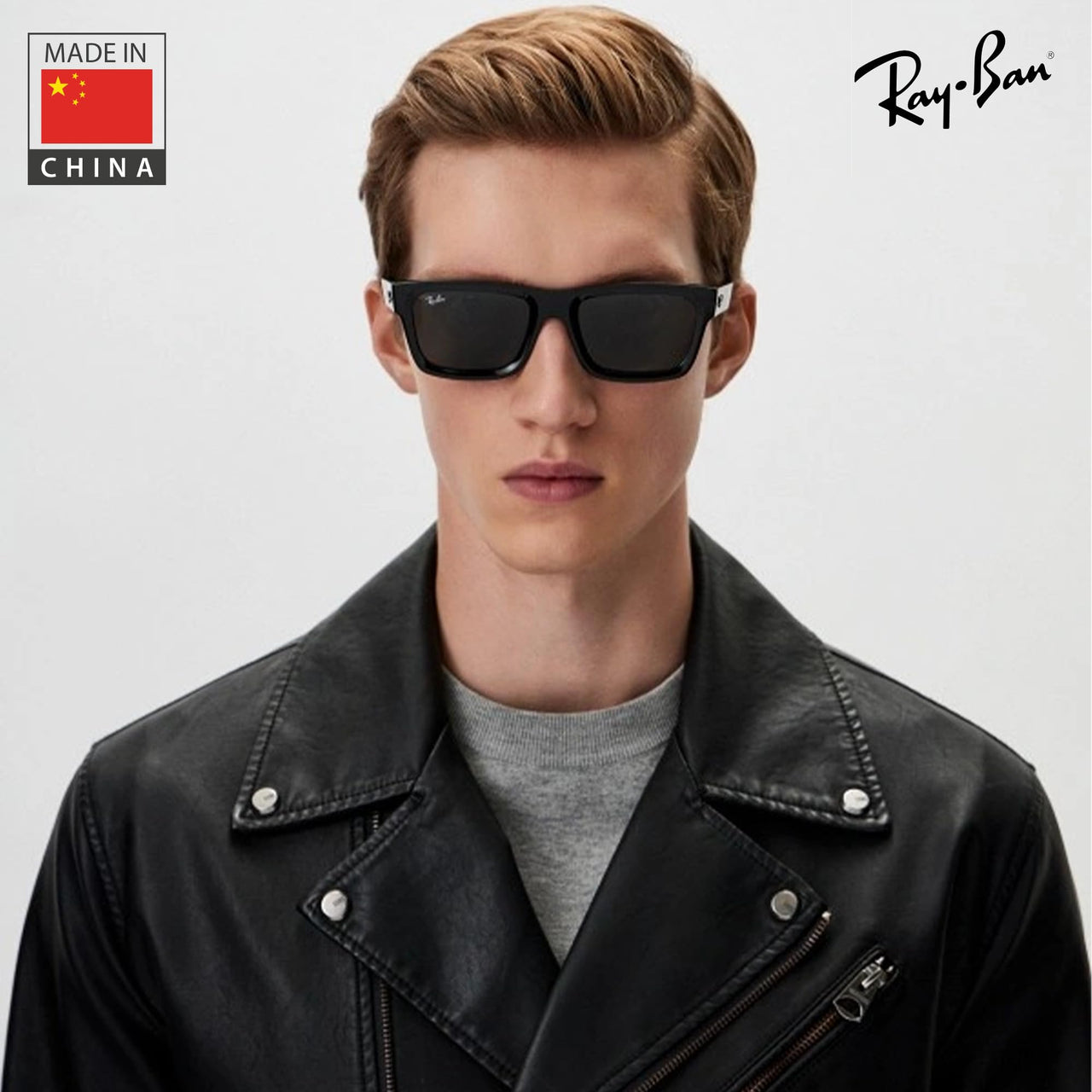 Ray-Ban RB4396 WARREN BIO-BASED Rectangle Shaped Non-Polarized Sunglasses for Men & Women – Includes Official RAYBAN Eyewear Kit – Ideal Formal & Casual Wear Sunglasses – Dark Grey Lens