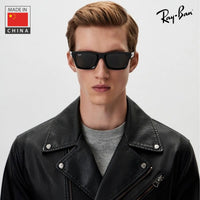 Thumbnail for Ray-Ban RB4396 WARREN BIO-BASED Rectangle Shaped Non-Polarized Sunglasses for Men & Women – Includes Official RAYBAN Eyewear Kit – Ideal Formal & Casual Wear Sunglasses – Dark Grey Lens
