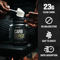 Thumbnail for Jacked Factory Carb Surge - Premium Carbohydrate Powder with Carb10 Pea Starch & Cluster Dextrin for Fast-Acting Intra Workout Carbs & Increased Energy - 30 Servings, Unflavored