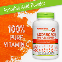 Thumbnail for NutriBiotic Ascorbic Acid Vitamin C Powder, 8 Oz | Pharmaceutical Grade L-Ascorbic Acid, 2000 Mg Per Serving | Essential Immune & Antioxidant Collagen Support Supplement | Vegan, Gluten & GMO Free