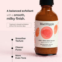 Thumbnail for Mad Hippie AHA + BHA Milk Serum – Gentle Exfoliating Face Serum with Ceramide NP, Glycolic, Lactic & Salicylic Acids, 2 Fl Oz