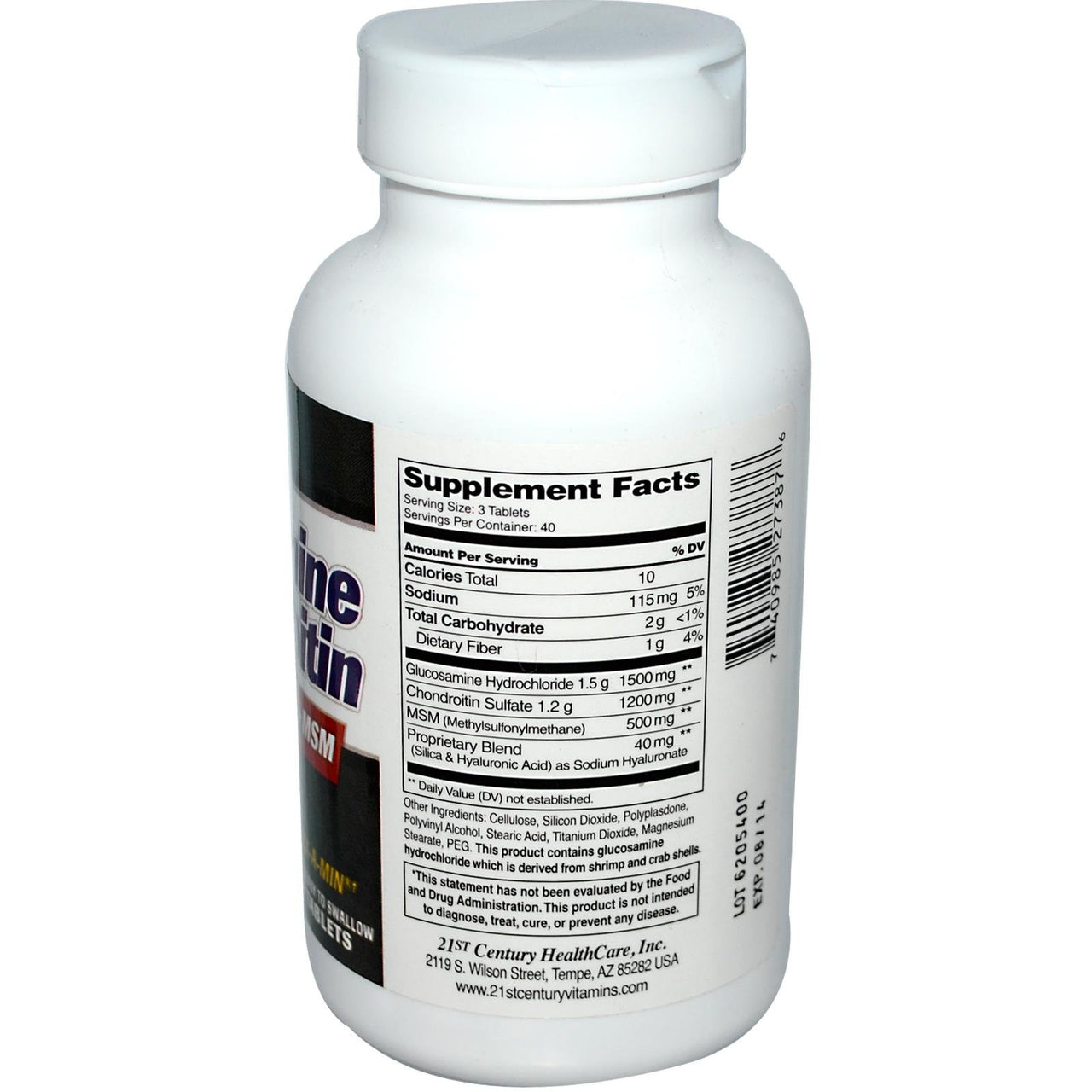 21st Century Glucosamine and Chondroitin Plus Tablets, 120 Count