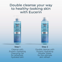 Thumbnail for Eucerin Face Gentle Cleansing Hydrating Micellar Water with Hyaluronic Acid, Face Cleanser and Makeup Remover, Fragrance Free and Non-Drying for All Skin Types, 13.5 Fl Oz Bottle