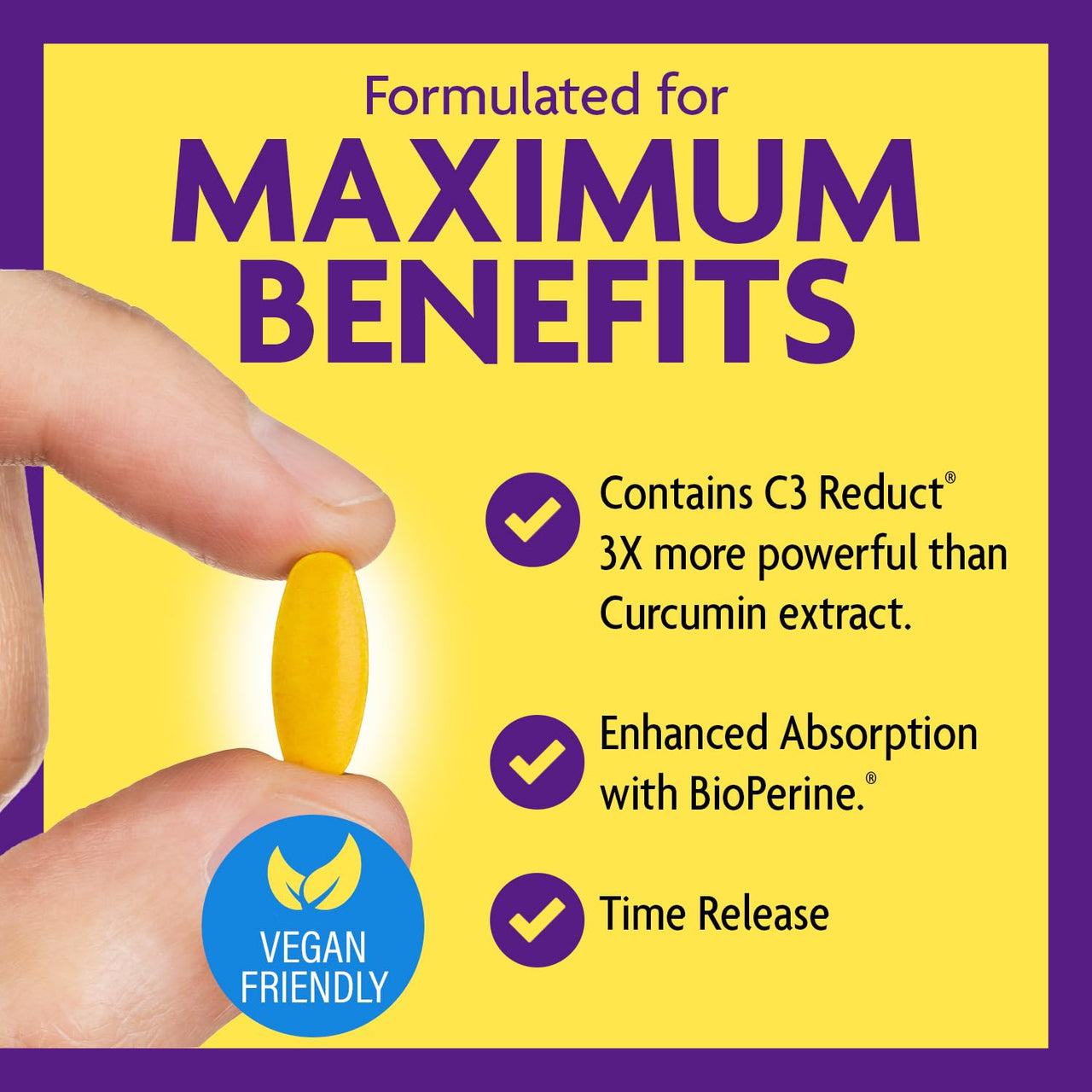 InnovixLabs Turmeric Curcumin with Black Pepper Extract - High Absorption Turmeric and Curcumin Supplements with BioPerine, C3 Reduct & Curcumin C3 Complex - 100 Time Release Tablets