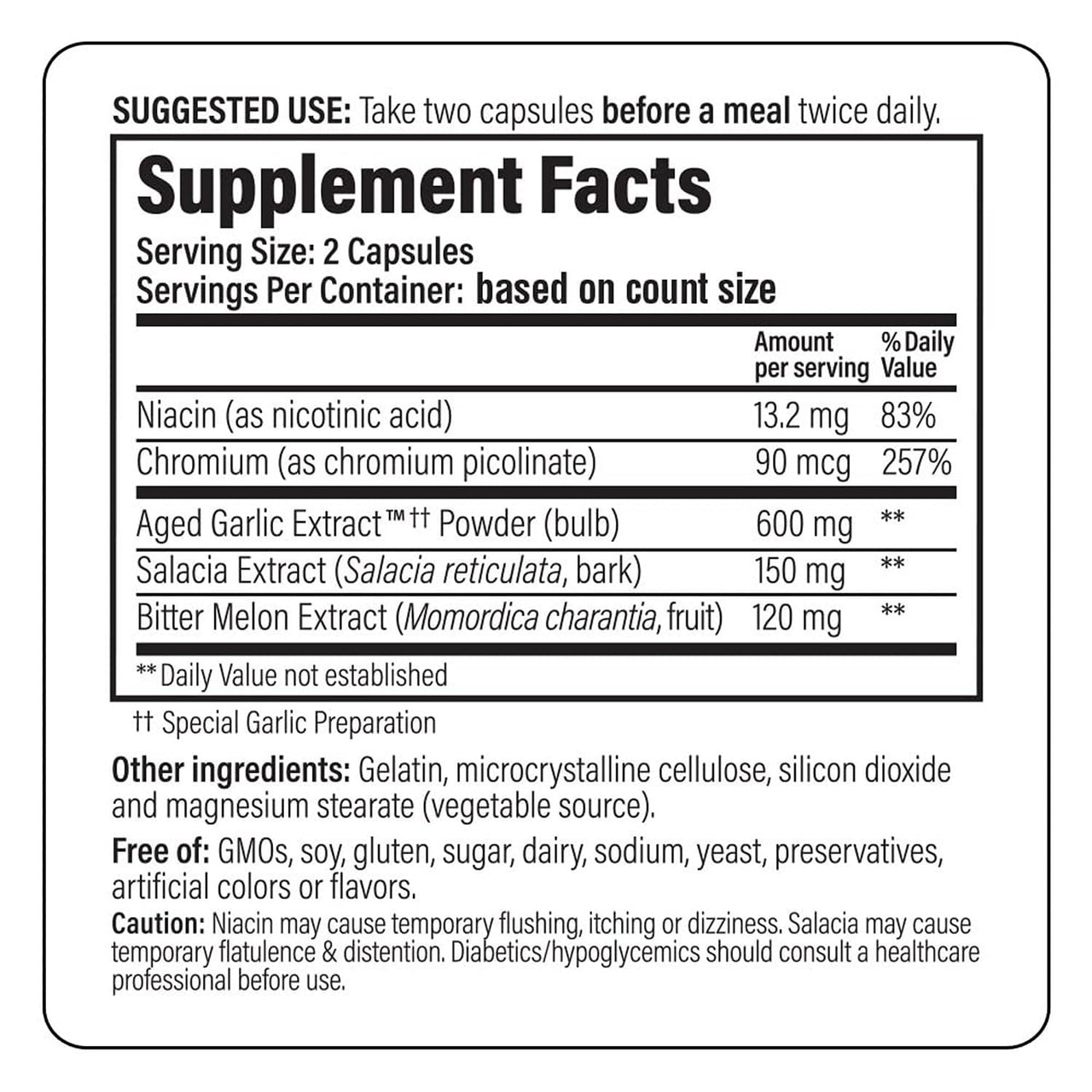 Kyolic Aged Garlic Extract Formula 112, Blood Sugar Balance*, 100 Capsules