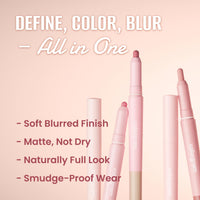 Thumbnail for COLORGRAM All In One Over-Lip Maker 01 Warm Peach | Versatile Lip Liner & Contour with Natural Shades, Matte finish, Bigger and Fuller Lips, Plumping effect, Smooth creamy texture