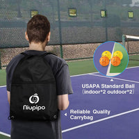 Thumbnail for niupipo Pickleball Paddles, Pickleball Paddles Set of 2, Fiberglass Surface, Polypropylene Honeycomb Core, Cushion Grip, Lightweight Pickleball, Portable Carry Bag, White