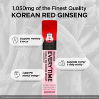 Thumbnail for JUNG KWAN JANG Everytime Korean Red Ginseng Extract Stick 1,000mg & Grapefruit - Vegan Ginseng Root Energy Drink Liquid Stick Supplements - Builds Stamina & Immunity, No Caffeine (30 Sticks)