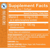 Thumbnail for The Vitamin Shoppe CoQ-10 100mg - Heart & Cellular Energy | Ubiquinone Coenzyme Q10 | 30 Softgels | Statin Support