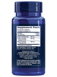 Thumbnail for Life Extension Optimized Carnitine, Three Forms of L-carnitine, Promotes Heart & Brain Health, Gluten Free, Non-GMO, Vegetarian, 60 Capsules